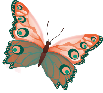 Schmetterling als Sinnbild für Wandlung, Leichtigkeit und Wohlbefinden